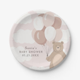 早く待てよ | 淡いピンクの女の子の赤ちゃんシャワー ペーパープレート
