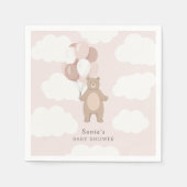 早く待てよ | 淡いピンクの赤ちゃん女の子 スタンダードカクテルナプキン (正面)