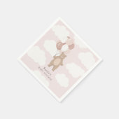 早く待てよ | 淡いピンクの赤ちゃん女の子 スタンダードカクテルナプキン (角)