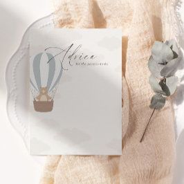 早く待てよ |男の赤ちゃんブルーバルーンシャワー アドバイスカード