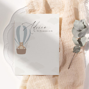 早く待てよ  男の赤ちゃんブルーバルーンシャワー アドバイスカード