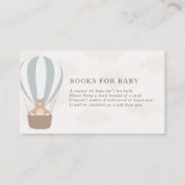 早く待てよ |男の赤ちゃんブルーバルーンシャワー エンクロージャーカード (正面)