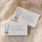 早く待てよ |男の赤ちゃんブルーバルーンシャワー エンクロージャーカード
