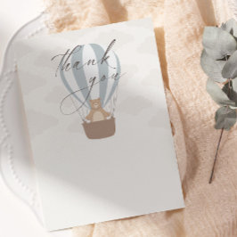 早く待てよ |男の赤ちゃんブルーバルーンシャワー サンキューカード