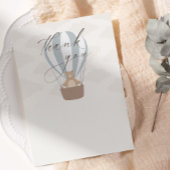 早く待てよ |男の赤ちゃんブルーバルーンシャワー サンキューカード