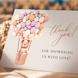 早く待てよ！赤ちゃんシャワーありがとう サンキューカード