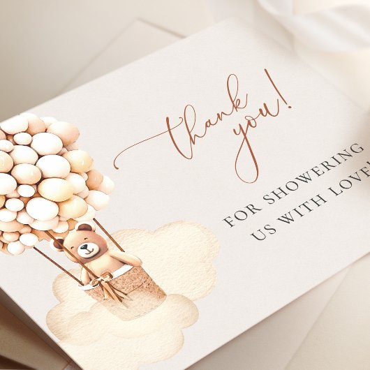 早く待てよ！赤ちゃんシャワーありがとう サンキューカード