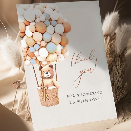 早く待てよ!赤ちゃんシャワーありがとう サンキューカード