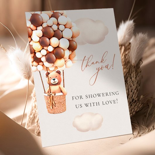 早く待てよ!赤ちゃんシャワーありがとう サンキューカード