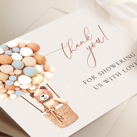 早く待てよ!赤ちゃんシャワーありがとう サンキューカード