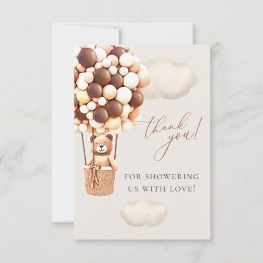 早く待てよ！赤ちゃんシャワーありがとう サンキューカード (正面)