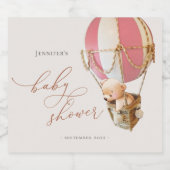 早く待てよ！赤ちゃんシャワーきらめくワインラボ スパークリングワインラベル (シングルラベル)