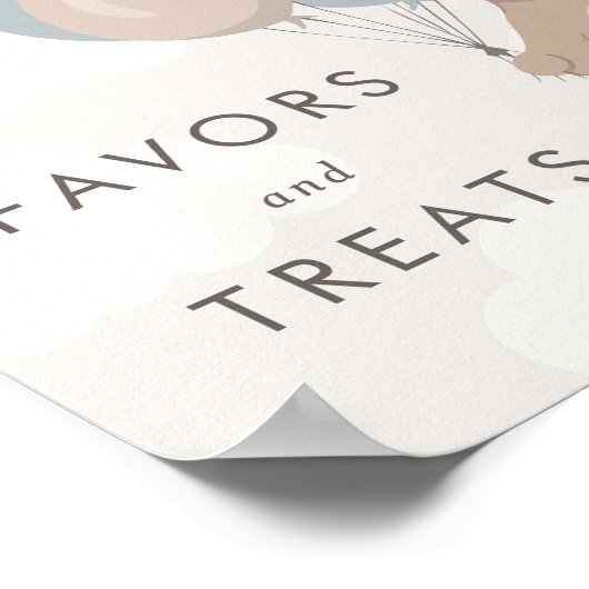 早く待てよ |赤ちゃんシャワーの特典とお菓子 ポスター (角)