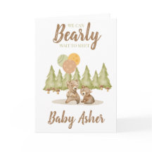 早く待てよ |赤ちゃんシャワーカード