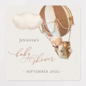 早く待てよ！赤ちゃんシャワーラベル ラベル (デザイン1)