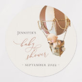 早く待てよ！赤ちゃんシャワーラベル ラベル (デザイン1)