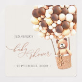 早く待てよ！赤ちゃんシャワーラベル ラベル (デザイン1)