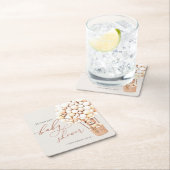 早く待てよ！赤ちゃんシャワー スクエアペーパーコースター (インサイチュ)