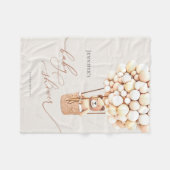 早く待てよ!赤ちゃんシャワー フリースブランケット (正面(横))