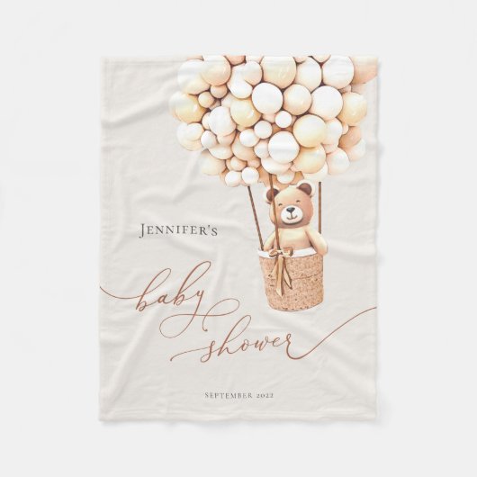 早く待てよ!赤ちゃんシャワー フリースブランケット (正面)