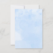 早く待てよ Bear Balloon Blueベビーシャワー サンキューカード (裏面)