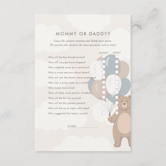 早く待てよ | Neutral MommyまたはDaddy Game エンクロージャーカード (正面)