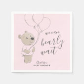 早く待てよ | Teddy Bear Baby Shower スタンダードカクテルナプキン (正面)
