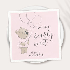 早く待てよ | Teddy Bear Baby Shower スタンダードカクテルナプキン