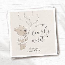 早く待てよ | Teddy Bear Baby Shower スタンダードカクテルナプキン