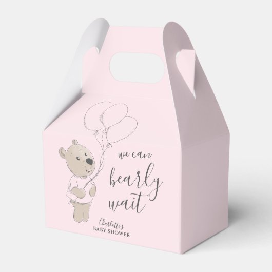 早く待てよ | Teddy Bear Baby Shower フェイバーボックス (正面サイド)