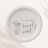早く待てよ | Teddy Bear Baby Shower ペーパープレート