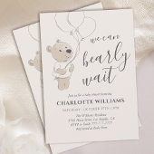 早く待てよ | Teddy Bear Baby Shower 招待状