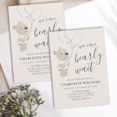 早く待てよ | Teddy Bear Baby Shower 招待状