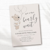 早く待てよ | Teddy Bear Baby Shower 招待状