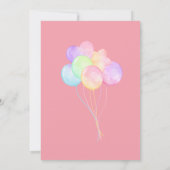 早く成長しすぎ！ピンクのレースカーの女の子2歳の誕生日 招待状 (裏面)