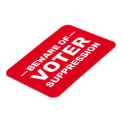 早く投票!待つな!有権者の抑圧に注意する マグネット (左側)