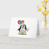 早く治してね。ペンギン看護師。 カード (黄色い花)