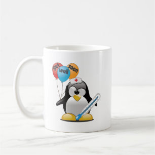 早く治してね。ペンギン看護師。 コーヒーマグカップ