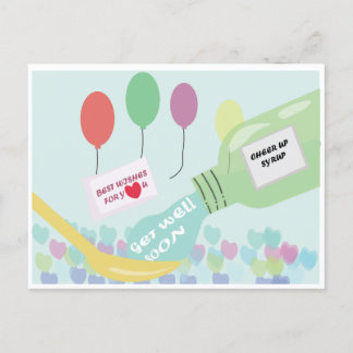 早く治ってねシロップのポストカード ポストカード