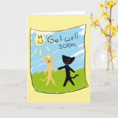 早く治ってね カード (黄色い花)