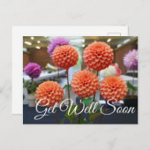 早く治ってね ダリア・ローズ・トスカーノ #1 ポストカード (正面/裏面)