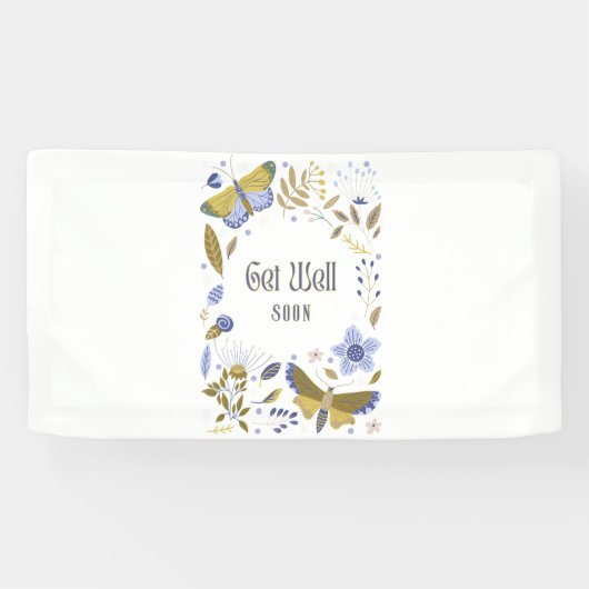 早く治ってね ブルース 1.6x3 ビニール バナー 横断幕 (横)