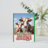 早く治ってね、牛たち ポストカード (スタンド正面)