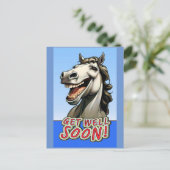 早く治ってね 馬 ポストカード (スタンド正面)