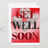 早く治りますようにという招待 招待状 (正面/裏面)