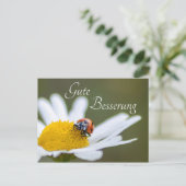 早く治りますように ラッキーなてんとう虫 ポストカード (スタンド正面)