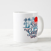 早く海に入れ ジャンボコーヒーマグカップ (正面右)