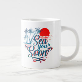 早く海に入れ ジャンボコーヒーマグカップ