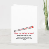 早く病気になる紙挨拶状 カード (裏面)