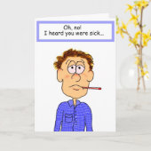 早く病気になる紙挨拶状 カード (黄色い花)